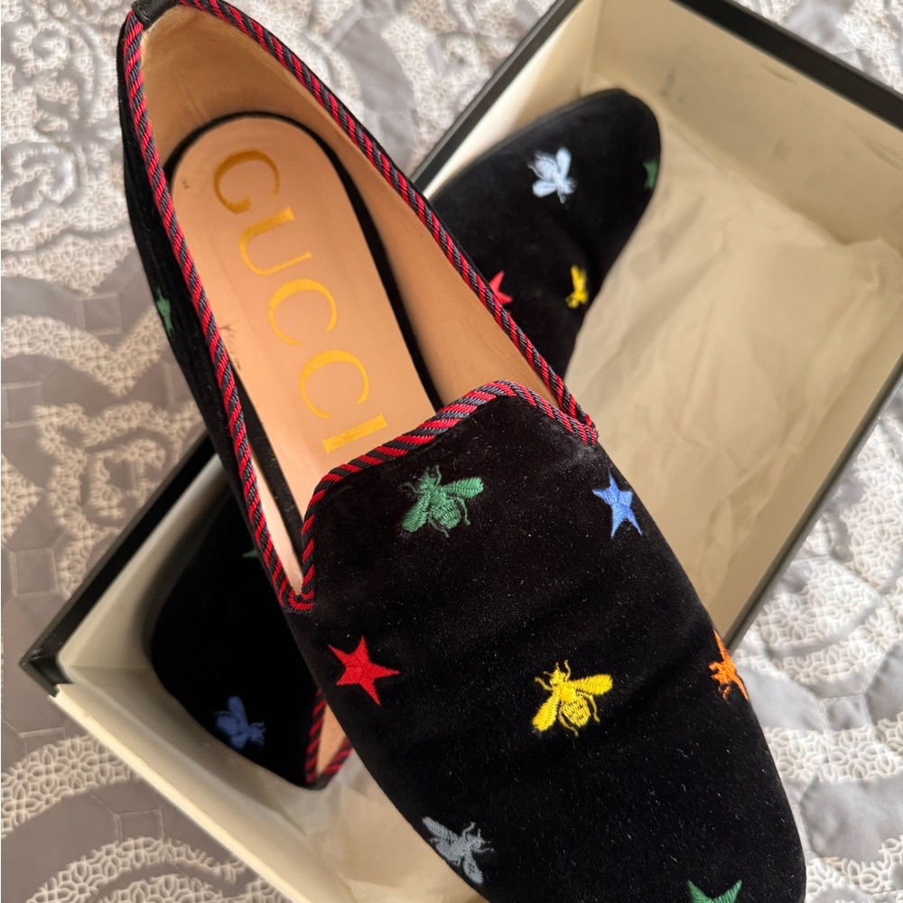 SOLD!!! 100% Authentic Gucci Kibi Embroidered loafers